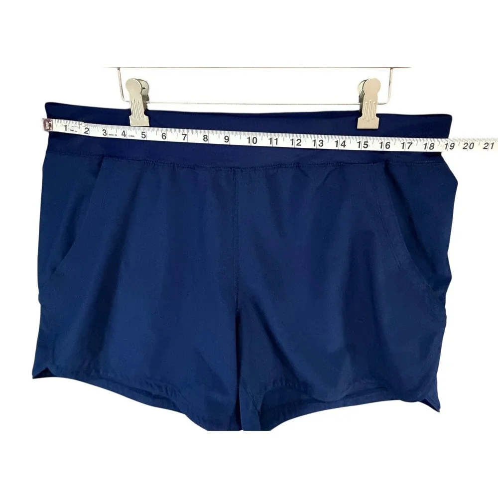Lands End Curvy Fit 5" Quick Dry Swim Board‎ Shorts Womens 16 Navy Beach UPF 50 - Picture 6 of 13